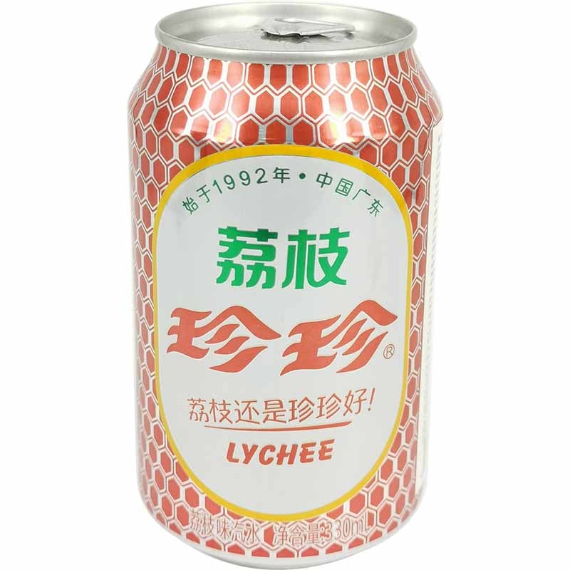 珍珍 荔枝味汽水 330毫升 /Litchi Soda Getränk 330ml ZHENZHEN