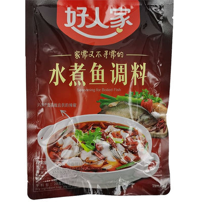好人家 水煮鱼调料 198克 /Wasserkochsauce für Fisch Sichuan Art 198g HaoRenJia
