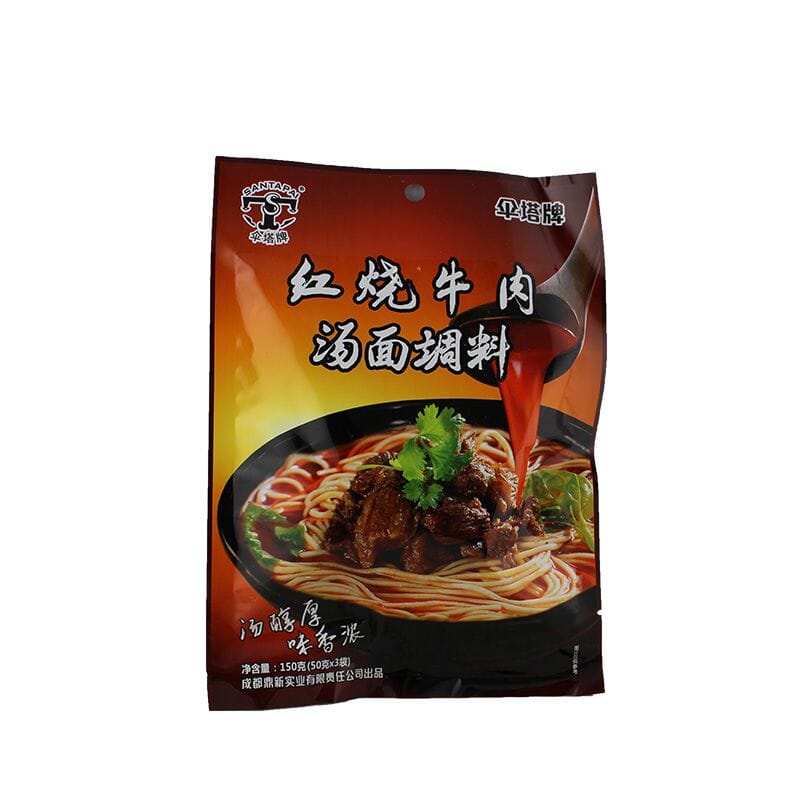 伞塔牌 红烧牛肉汤面调料 3份装 / Nudelnsuppesauce Rindgeschmack SANTAPAI 150g