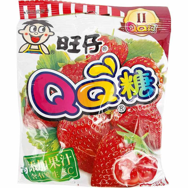 旺仔 QQ糖 草莓味70g/QQ Gummibärchen Erdbeer Geschmack WANGZAI 70g