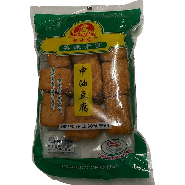 冰冻-Tiefgefroren! 张小宝 中油豆腐 200克 / Frittiert tiefgefroren Tofu Zubetreitung aus Soja 200g
