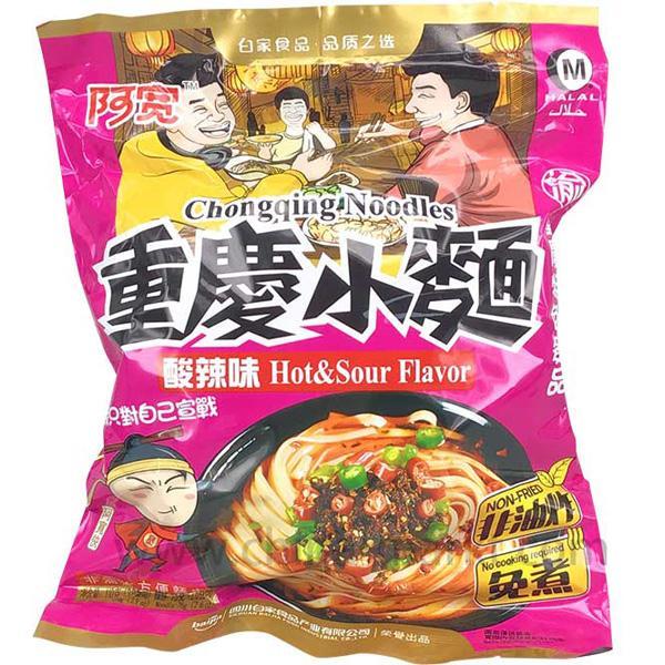 白家 阿宽重庆小面 酸辣味 110克 /Instantnudelnsuppe Chonqing Art Hot Sauer 110g BAIJIA