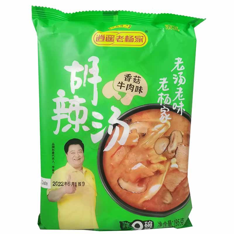 逍遥老杨家 胡辣汤 香菇牛肉味 微辣 195克 /Maissuppe mit Pilz-/Rindfleischgeschamck mild scharf LYJ 195g