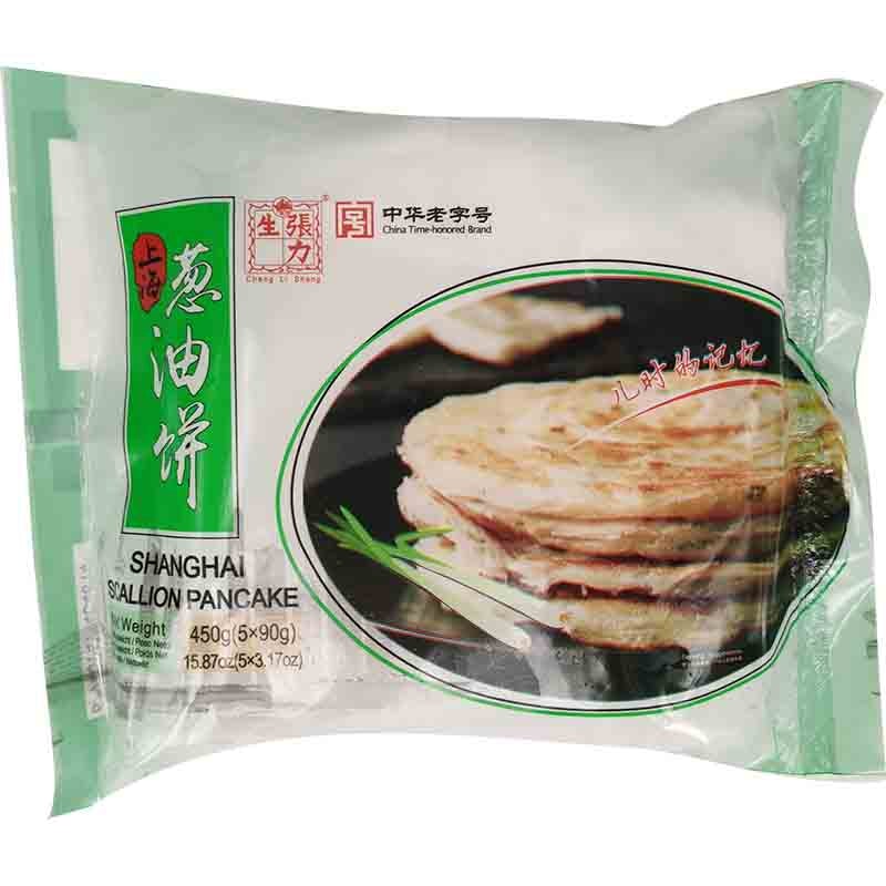 冰冻-Tiefgefroren! 张力生 老上海葱油饼 450克 /ChangLiSheng Shanghai Scallion Pancake 450g