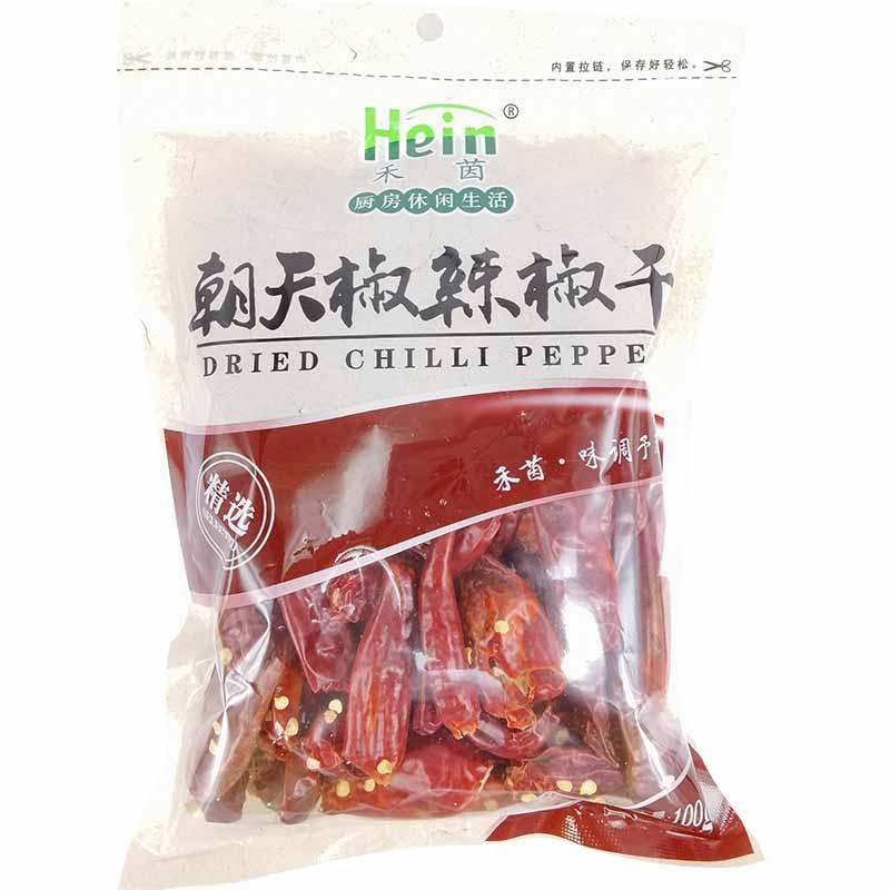 禾茵 朝天椒辣椒干 100克 /Getrocknete Chili-Pfeffer Chaotian 100g Hein