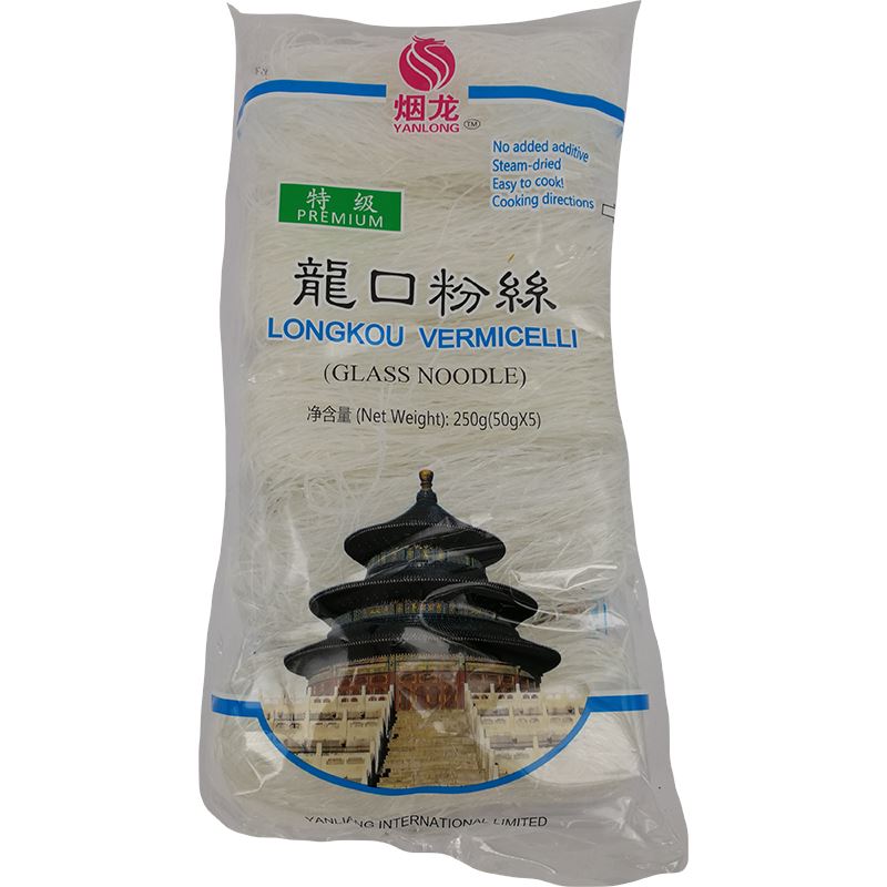 烟龙 顶级龙口粉丝 250克 / Fadenglasnudeln Longkou 250g YAN LONG