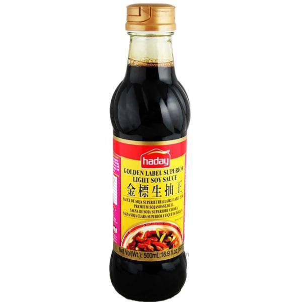 海天酱油 金标生抽王 500毫升 /Premium Sojasoße Hell 500ml HADAY