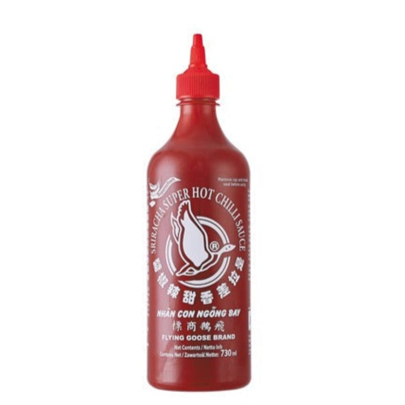 飞鹅商标 是拉差香甜辣椒酱 特辣 730毫升 /Sriracha Chilisauce sehr scharf FlyingGooseBrand 730ml