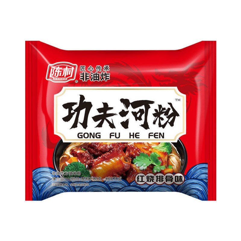 陈村 河粉 红烧排骨味 袋装 85克 /Instant Reisnudeln Schmobraten-Geschmack CHENCUN 85g