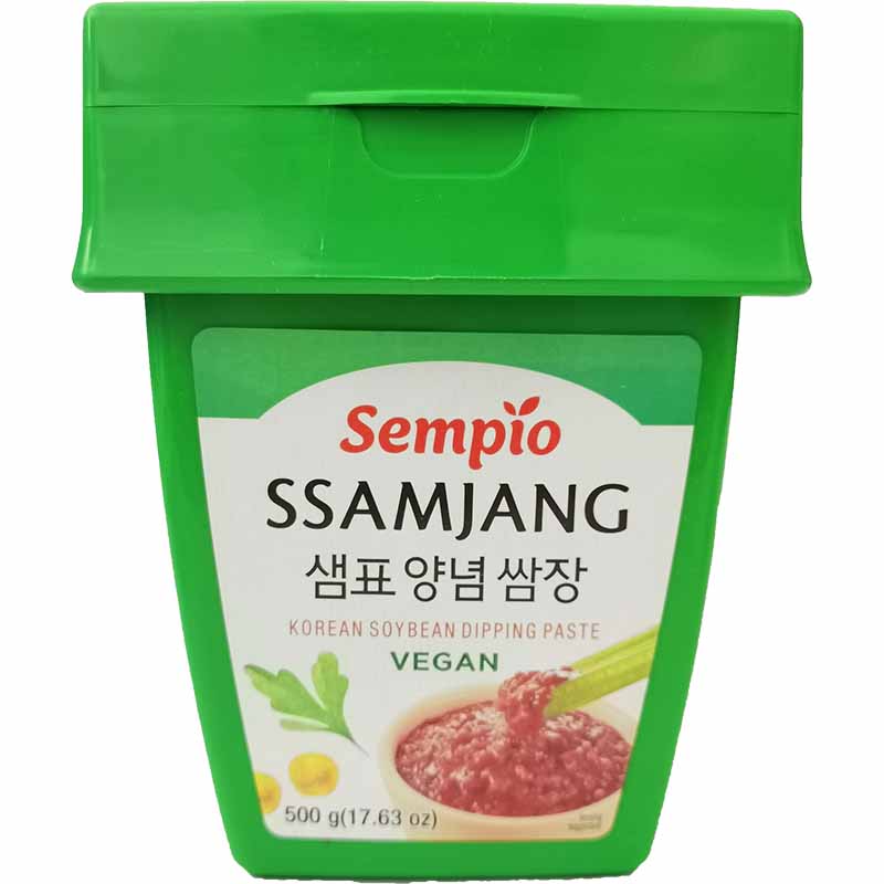 韩式包饭酱大豆酱 素 绿盒 500克 /Ssamjang Mild Gewürz Sojabohnenpaste VEGAN SEMPIO 500g