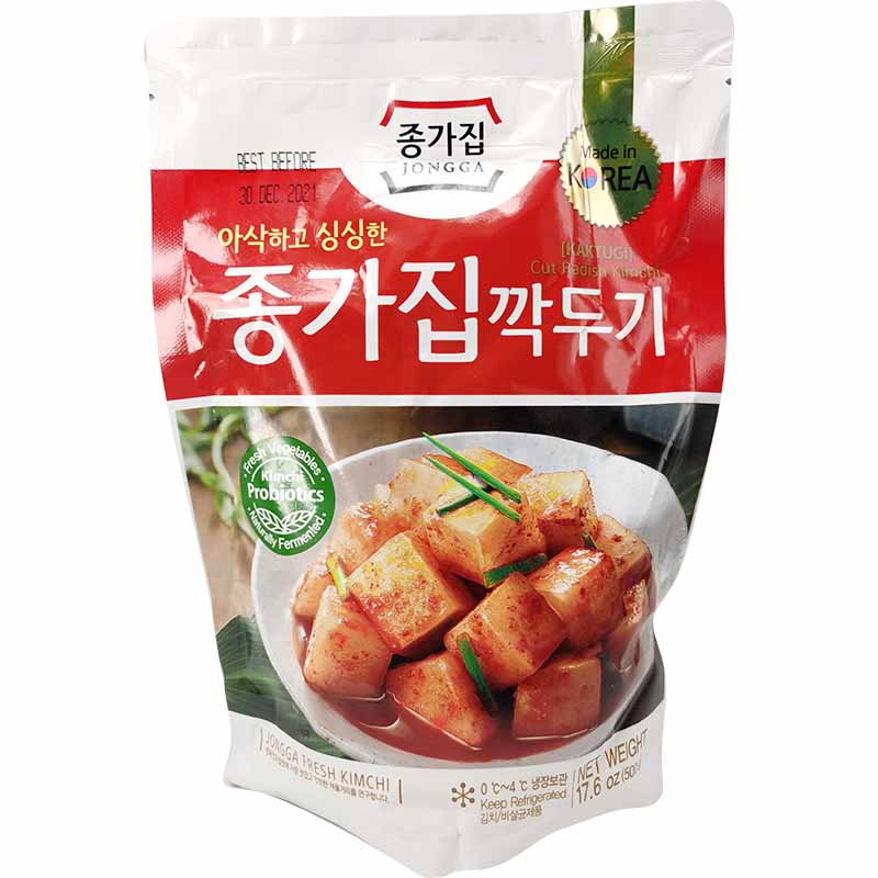 “冰鲜食品” 宗家府 韩国辣萝卜块 500g/Kaktuki Kimchi Rettich JONGGA 500g