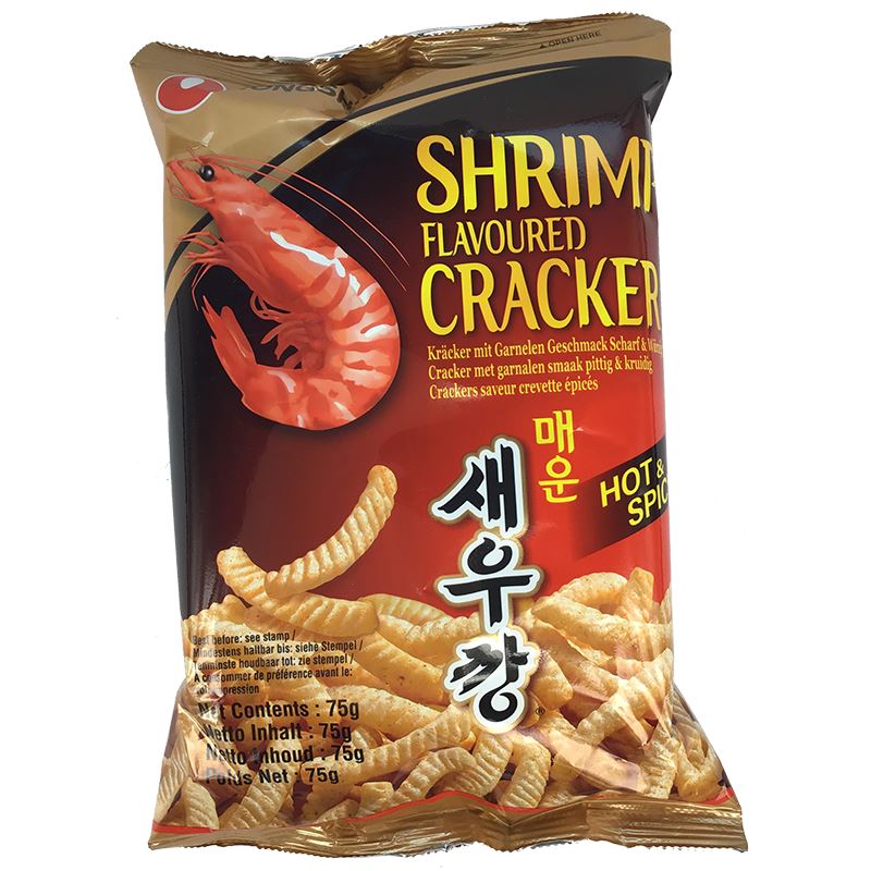 农心 韩国辣鲜虾条 辣 75克 /Kräcker mit Garnelen Geschmack Scharf 75g NONGSHIM