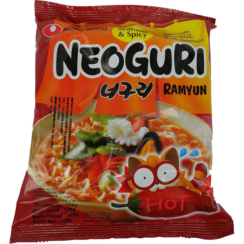 农心 辛拉面 香辣味乌冬面 120克 / Instantnudeln Seafood scharf Neoguri 120g NONGSHIM