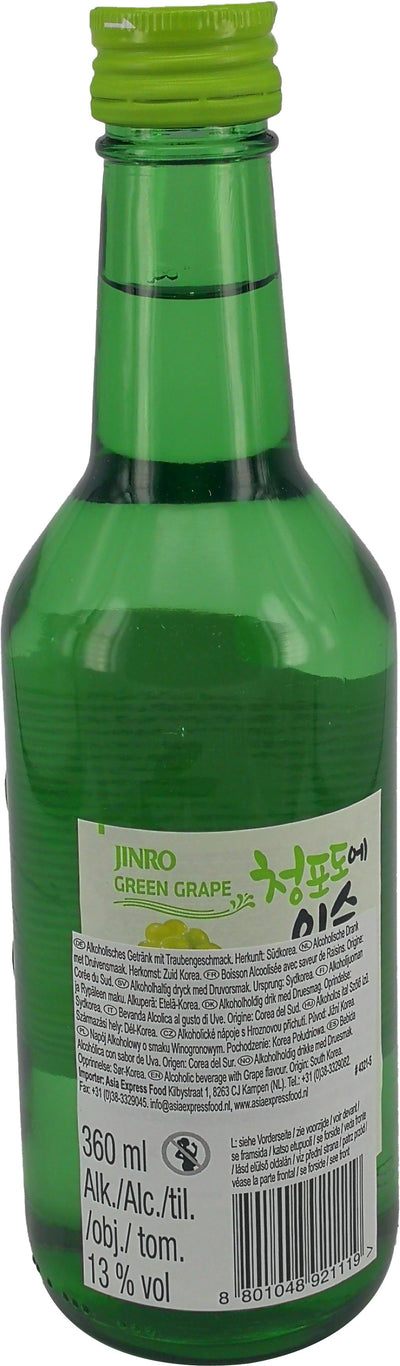 真露 韩国烧酒13度葡萄味 360ml/Jinro Soju Grape Vol. 13% 360ml