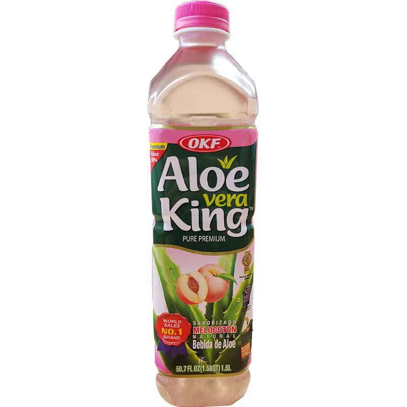 韩国芦荟饮料 桃子味 1.5升 /Aloe Vera Getränk Pfirsichgeschmack 1500ml OKF