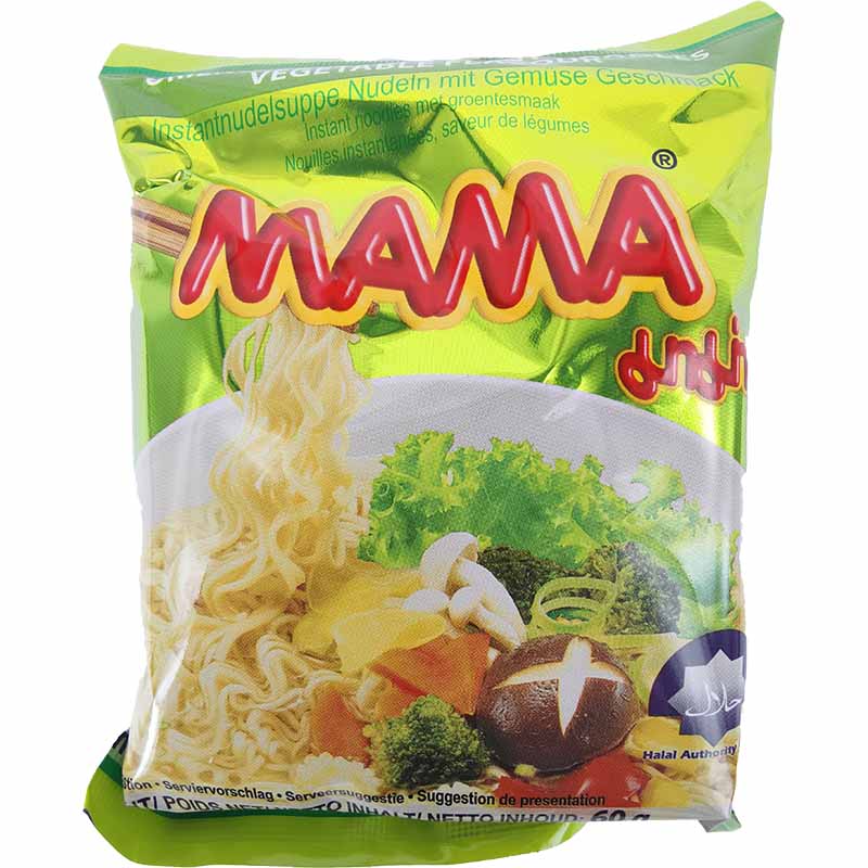 东方风味MAMA方便面 蔬菜味 60克 /Oriental Style Instant Nudeln Gemüsegeschmack Vegetarisch 60g MAMA