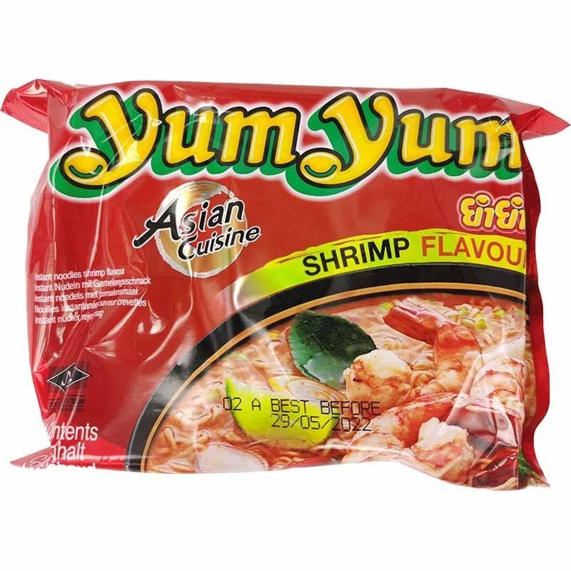 YumYum 虾味方便面 60克/ Instant Nudeln Tom Yum Garnelengeschmack 60g