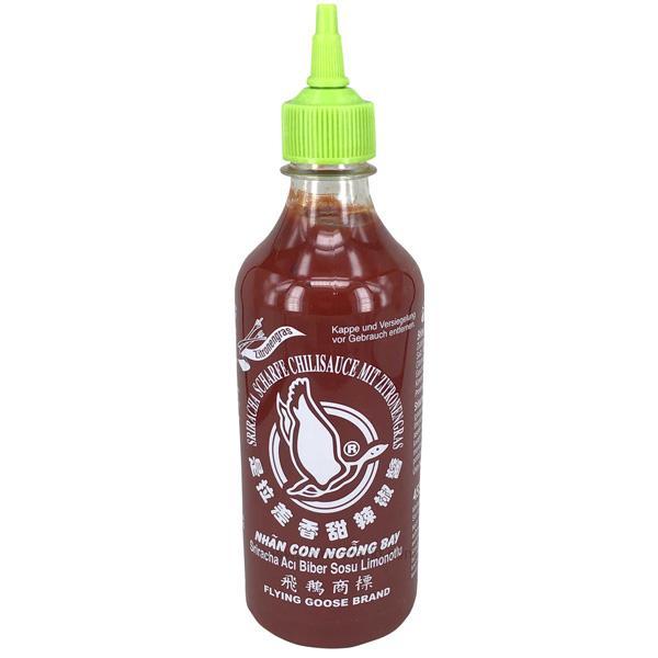飞鹅商标 辣椒酱 柠檬草 455毫升/Sriracha Scharfe Chilisauce mit Zitronengras 455ml FlyingGooseBrand