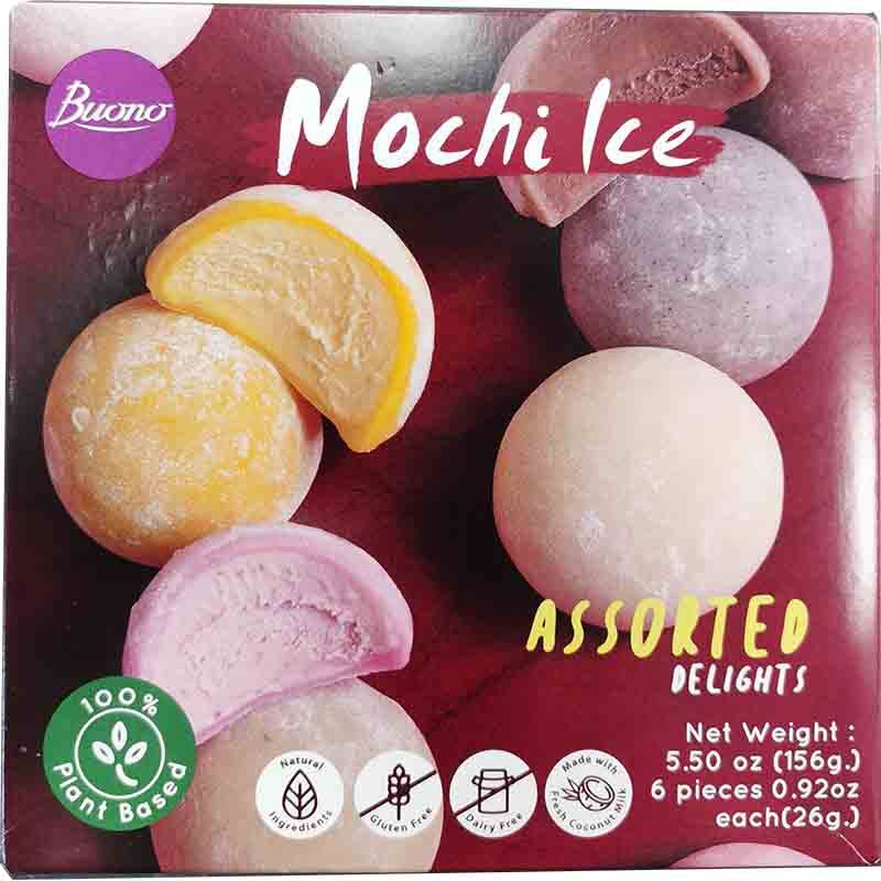 冰冻-Tiefgefroren! 混合口味麻糬冰激凌 150克 /Eisdessert Mochi sortiert BUONO 150g