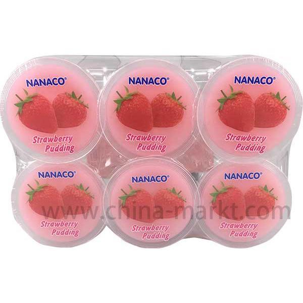 泰国 草莓布丁 480克 /Pudding mit Erdbeere 80g*6 NANACO