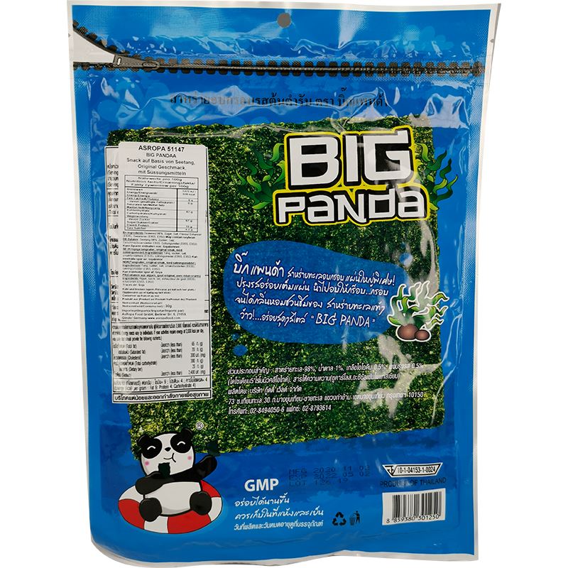 大熊猫 即食海苔30克/ Algenblätter-Snack knusprig-Original 30g BIG PANDA
