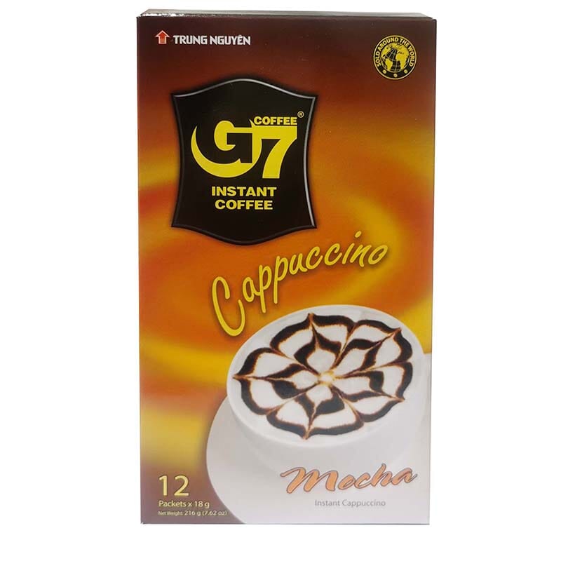 越南G7卡布奇诺速溶咖啡 12包/Cappuccino Mocha Instant G7 3in1 TRUNG NGUYEN 12*18g