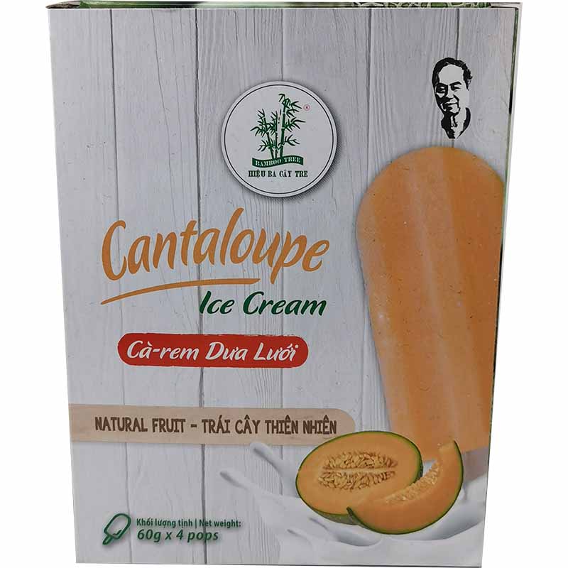 冰冻-Tiefgefroren! 椰树牌 哈密瓜味冰激凌/Cantaloup-Melone Eis 4*60g BAMBOO TREE