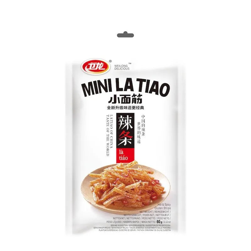 卫龙 小面筋60g/Würzigen Gluten Streifen scharf Mini La Tiao Weilong 60g