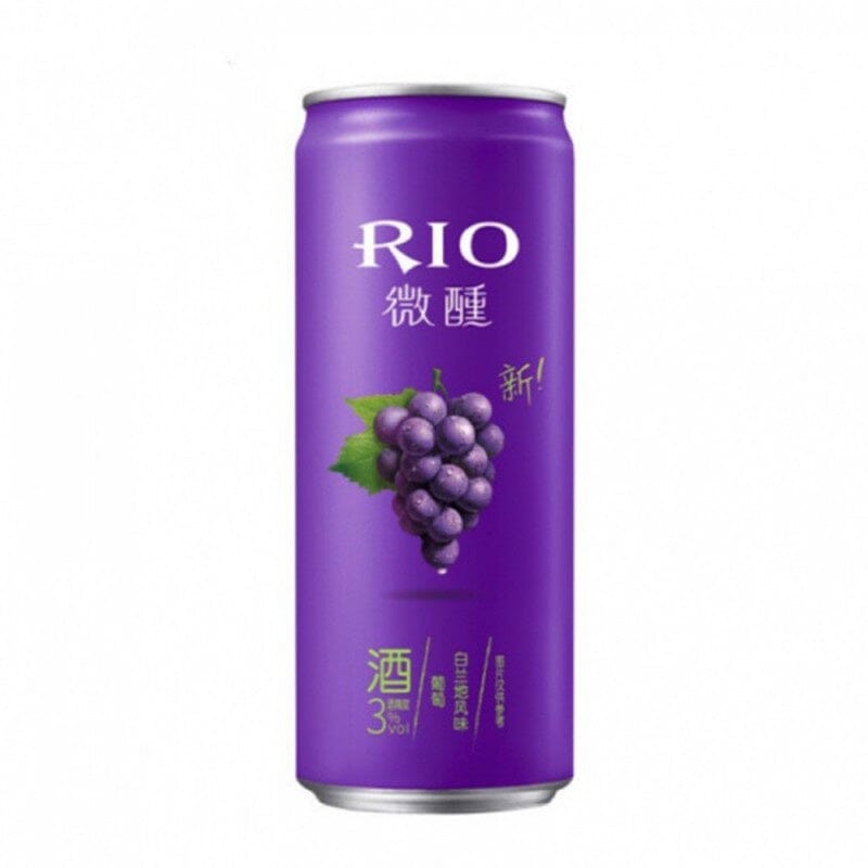 RIO 微醺3度 白兰地鸡尾酒 紫葡萄味 330ml/RIO Light Cocktail Premix TRAUBE Weinbrand 3%Vol. 330ml